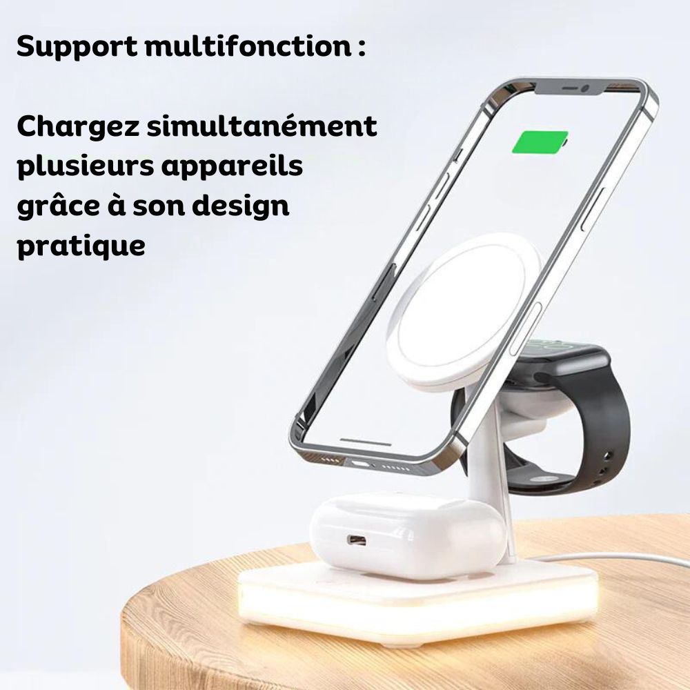 Magdock Chargeur Sans Fil 3en1