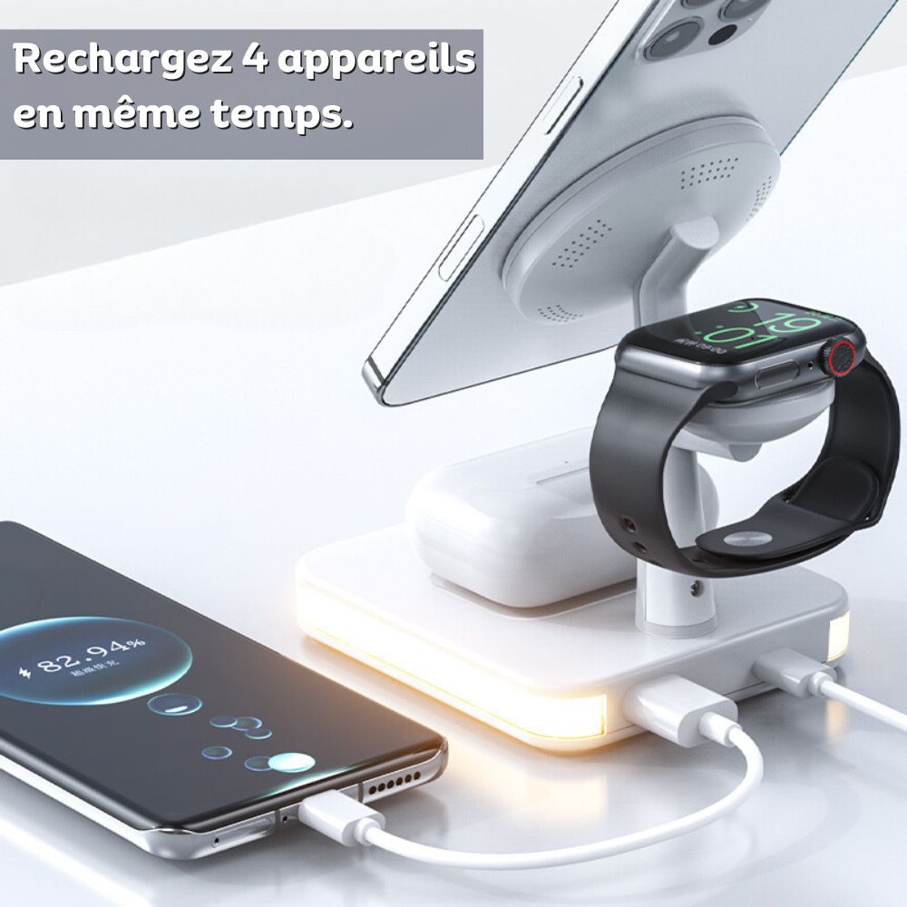 Magdock Chargeur Sans Fil 3en1